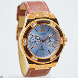  Shop Authentic Guess Limelight Quartz White Dial Brown Leather Strap Watch For Women - W0775L7 - Luxxuri