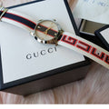  Shop Authentic Gucci G Timeless Quartz White Dial Two Tone NATO Strap Watch For Men - YA1264071 - Luxxuri