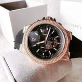  Shop Authentic Michael Kors Dylan Chronograph Black Dial Black Rubber Strap Watch For Women - MK8557 - Luxxuri