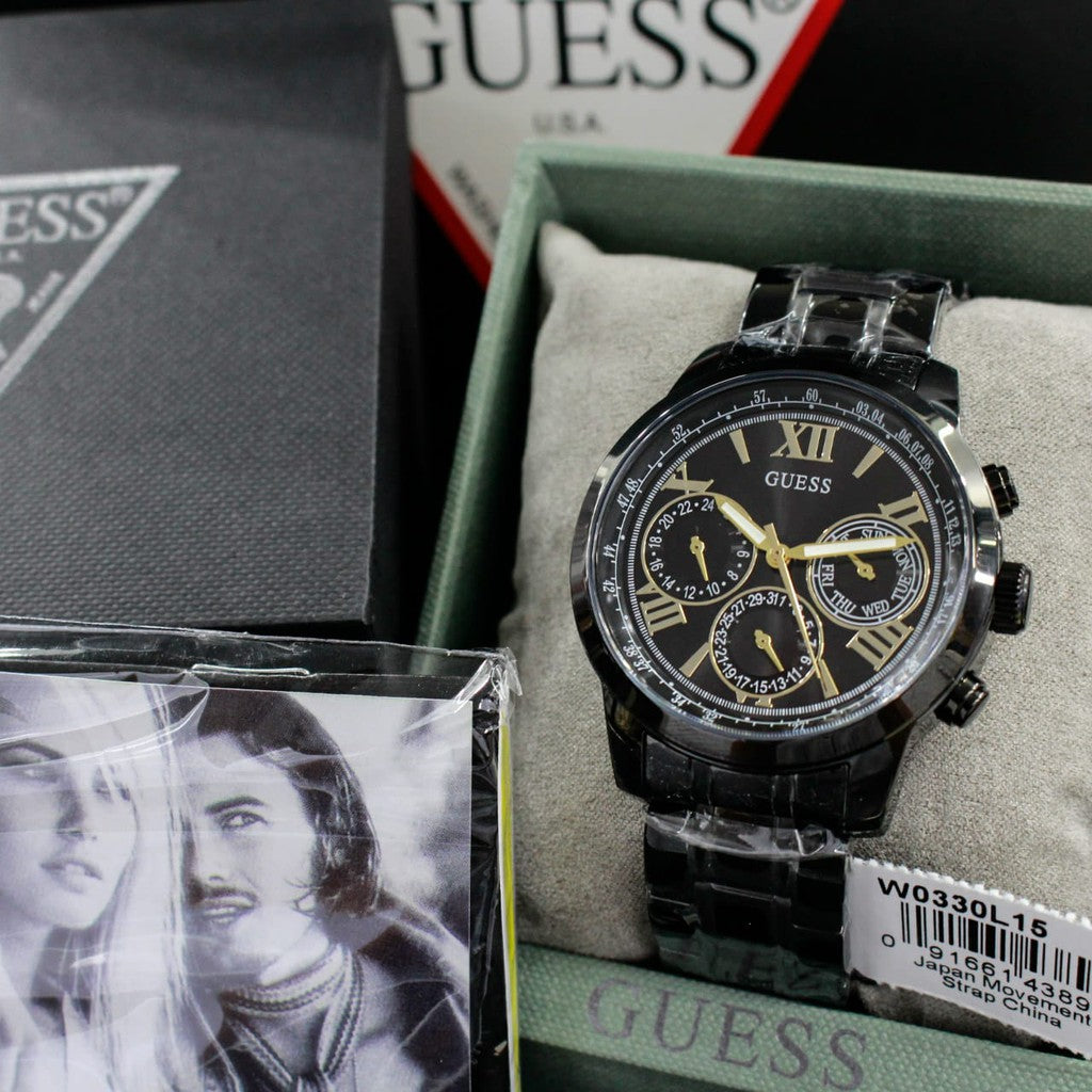  Shop Authentic Guess Chronograph Multifunction Blue Dial Blue Steel Strap Watch For Women - W0330L6 - Luxxuri