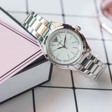  Shop Authentic Emporio Armani Valeria Quartz Mother of Pearl Dial Silver Steel Strap Watch For Women - AR11030 - Luxxuri