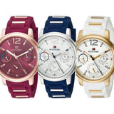  Shop Authentic Tommy Hilfiger Claudia Red Dial Two Tone Steel Strap Watch for Women - 1781744 - Luxxuri