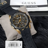  Shop Authentic Guess Caliber Chronograph Black Dial Black Rubber Strap Watch for Men - W0864G3 - Luxxuri