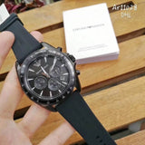  Shop Authentic Emporio Armani Giovanni Chronograph Black Dial Black Rubber Strap Watch For Men - AR11028 - Luxxuri