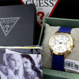  Shop Authentic Guess Marina Multifunction White Dial Blue Rubber Strap Watch for Women - W1025L4 - Luxxuri