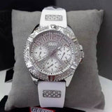  Shop Authentic Guess Frontier Diamonds Silver Dial White Rubber Strap Watch For Women - W1160L4 - Luxxuri