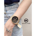  Shop Authentic Michael Kors Blair Quartz Black Dial Gold Steel Strap Watch For Women - MK6497 - Luxxuri