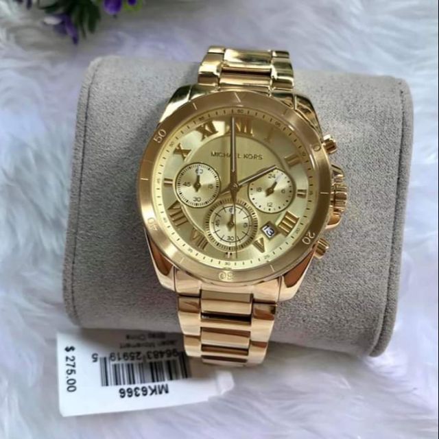  Shop Authentic Michael Kors Brecken Chronograph Gold Dial Gold Steel Strap Watch For Women - MK6366 - Luxxuri