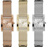  Shop Authentic Guess Nouveau Diamonds Silver Dial Silver Mesh Bracelet Watch for Women - W0127L1 - Luxxuri