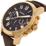  Shop Authentic Fossil Grant Chronograph Blue Dial Brown Leather Strap Watch for Men - FS5068 - Luxxuri