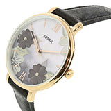  Shop Authentic Fossil Jacqueline Mother of Pearl Dial Black Leather Strap Watch for Women - ES4535 - Luxxuri