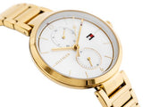  Shop Authentic Tommy Hilfiger Angela White Dial Gold Steel Strap Watch for Women - 1782128 - Luxxuri