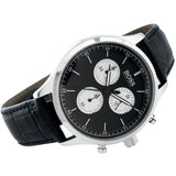  Shop Authentic Hugo Boss Companion Black Dial Black Leather Strap Watch for Men - 1513543 - Luxxuri
