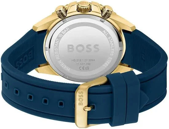  Shop Authentic Hugo Boss Admiral Blue Dial Blue Rubber SIlicon Strap Watch for Men - 1513965 - Luxxuri