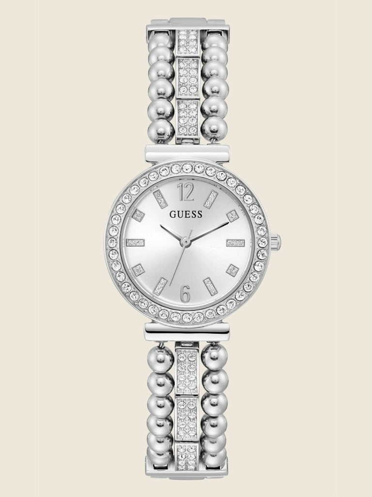  Shop Authentic Guess Gala Diamonds Silver Dial Silver Steel Strap Watch for Women - GW0401L1 - Luxxuri