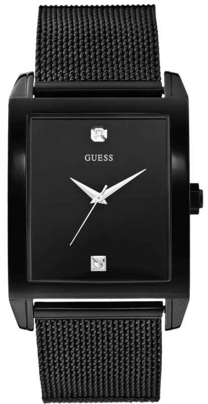  Shop Authentic Guess Diamonds Black Dial Black Mesh Strap Watch for Men - W0298G1 - Luxxuri