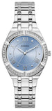  Shop Authentic Guess Cosmo Diamonds Blue Dial Silver Steel Strap Watch for Women - GW0033L5 - Luxxuri