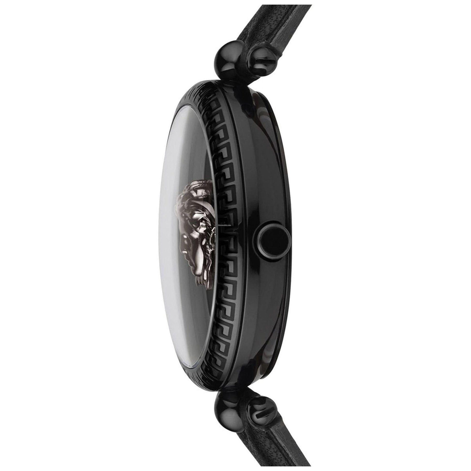  Shop Authentic Versace Palazzo Empire Black Dial Black Leather Strap Watch for Women - VCO050017 - Luxxuri