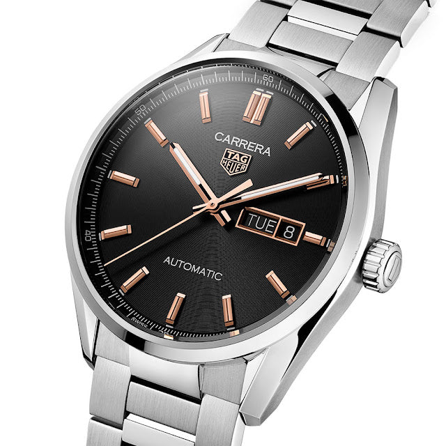  Shop Authentic Tag Heuer Carrera Day Date Black Dial Silver Steel Strap Watch for Men - WBN2013.BA0640 - Luxxuri