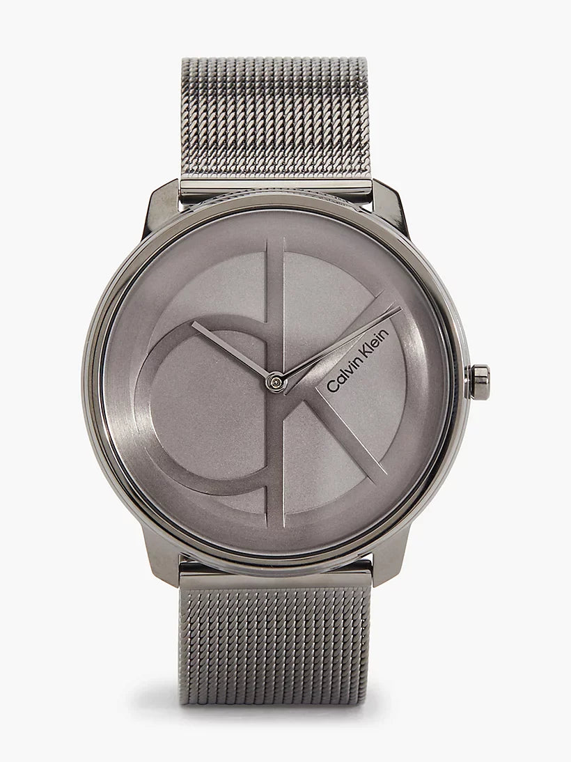  Shop Authentic Calvin Klein Minimal Grey Dial Grey Mesh Bracelet Watch for Men - K3M517P4 - Luxxuri