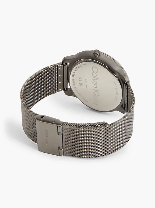  Shop Authentic Calvin Klein Minimal Grey Dial Grey Mesh Bracelet Watch for Men - K3M517P4 - Luxxuri