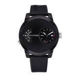  Shop Authentic Tommy Hilfiger Denim Black Dial Black Rubber Strap Watch for Men - 1791555 - Luxxuri