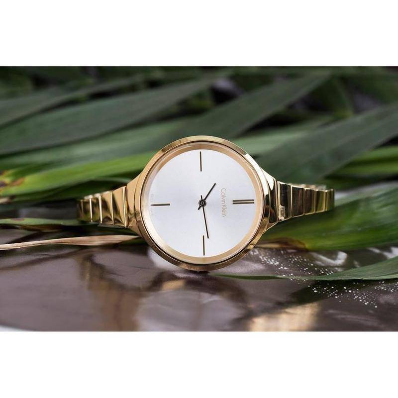  Shop Authentic Calvin Klein Lively White Dial Rose Gold Steel Strap Watch for Women - K4U23626 - Luxxuri