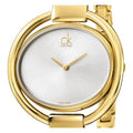  Shop Authentic Calvin Klein Impetuous White Dial Gold Steel Strap Watch for Women - K4F2N516 - Luxxuri
