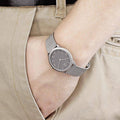  Shop Authentic Calvin Klein Minimal Grey Dial Silver Mesh Bracelet Watch for Women - K3M53154 - Luxxuri
