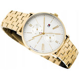  Shop Authentic Tommy Hilfiger Jenna Quartz White Dial Gold Steel Strap Watch for Women - 1782069 - Luxxuri