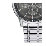  Shop Authentic Tommy Hilfiger Kyle Chronograph Grey Dial Silver Steel Strap Watch for Men - 1791632 - Luxxuri