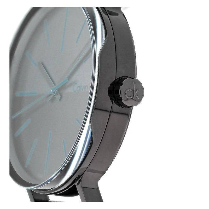  Shop Authentic Calvin Klein Boost Black Dial Black Leather Strap Watch for Men - K7Y214CZ - Luxxuri