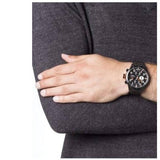  Shop Authentic Tommy Hilfiger Trent Multifunction Black Dial Black Leather Strap Watch for Men - 1791136 - Luxxuri