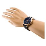  Shop Authentic Tommy Hilfiger Daniel Blue Dial Brown Leather Strap Watch for Men - 1710418 - Luxxuri
