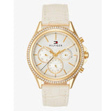  Shop Authentic Tommy Hilfiger Ari Diamonds White Dial Cream Leather Strap Watch for Women - 1781982 - Luxxuri