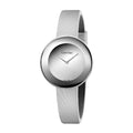  Shop Authentic Calvin Klein Chic Silver Dial White Leather Strap Watch for Women - K7N23UP8 - Luxxuri