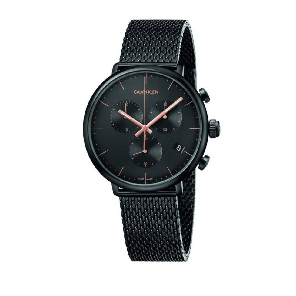  Shop Authentic Calvin Klein High Noon Black Dial Black Mesh Bracelet Watch for Women - K8M27421 - Luxxuri