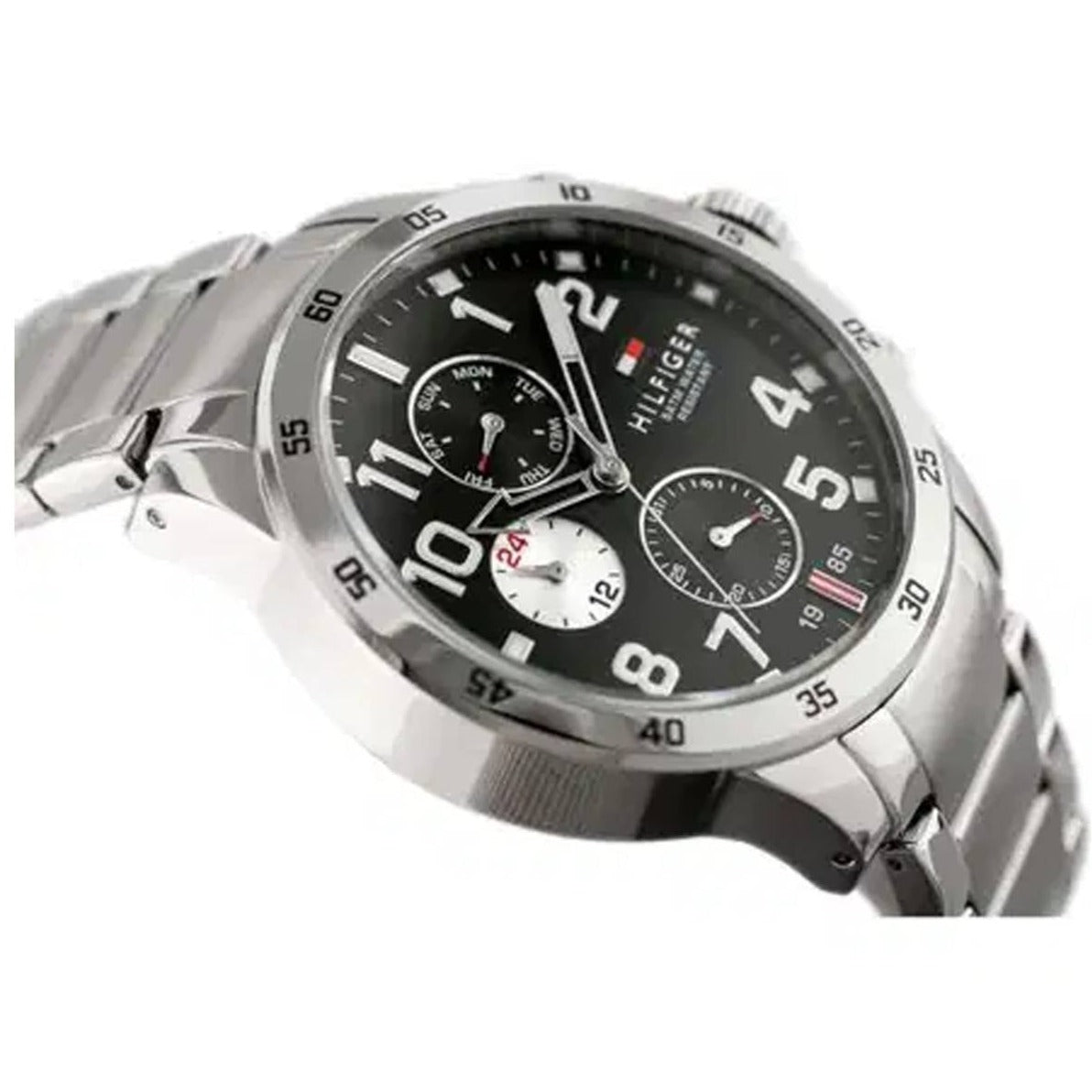  Shop Authentic Tommy Hilfiger Cool Sport Multifunction Black Dial Silver Steel Strap Watch for Men - 1791141 - Luxxuri