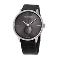  Shop Authentic Calvin Klein Accent Black Dial Black Leather Strap Watch for Men - K2Y211C3 - Luxxuri