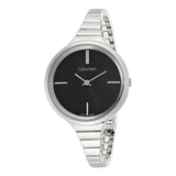  Shop Authentic Calvin Klein Lively Black Dial Silver Steel Strap Watch for Women - K4U23121 - Luxxuri