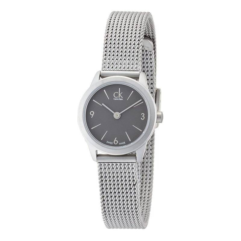  Shop Authentic Calvin Klein Minimal Grey Dial Silver Mesh Bracelet Watch for Women - K3M53154 - Luxxuri