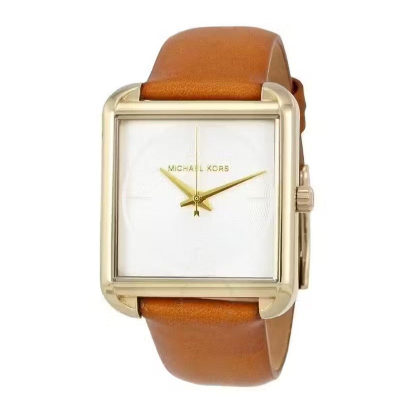  Shop Authentic Michael Kors Lake White Dial Brown Leather Strap Watch For Women - MK2584 - Luxxuri