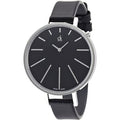  Shop Authentic Calvin Klein Equal Black Dial Black Leather Strap Watch for Women - K3E231C1 - Luxxuri
