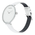  Shop Authentic Calvin Klein Rise White Grey Dial White Leather Strap Watch for Women - K7A231L6 - Luxxuri