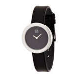  Shop Authentic Calvin Klein Firm Black Dial Black Leather Strap Watch for Women - K3N231C1 - Luxxuri