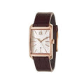  Shop Authentic Calvin Klein Window White Dial Brown Leather Strap Watch for Women - K2M23620 - Luxxuri