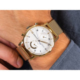  Shop Authentic Tommy Hilfiger Kane White Dial Gold Mesh Bracelet Watch for Men - 1710403 - Luxxuri