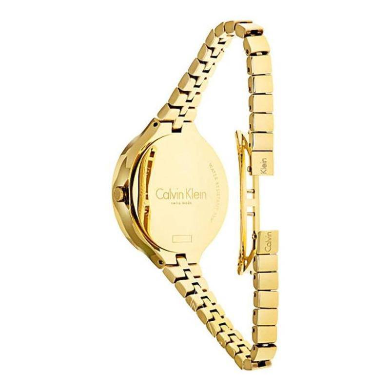  Shop Authentic Calvin Klein Lively White Dial Gold Steel Strap Watch for Women - K4U23526 - Luxxuri