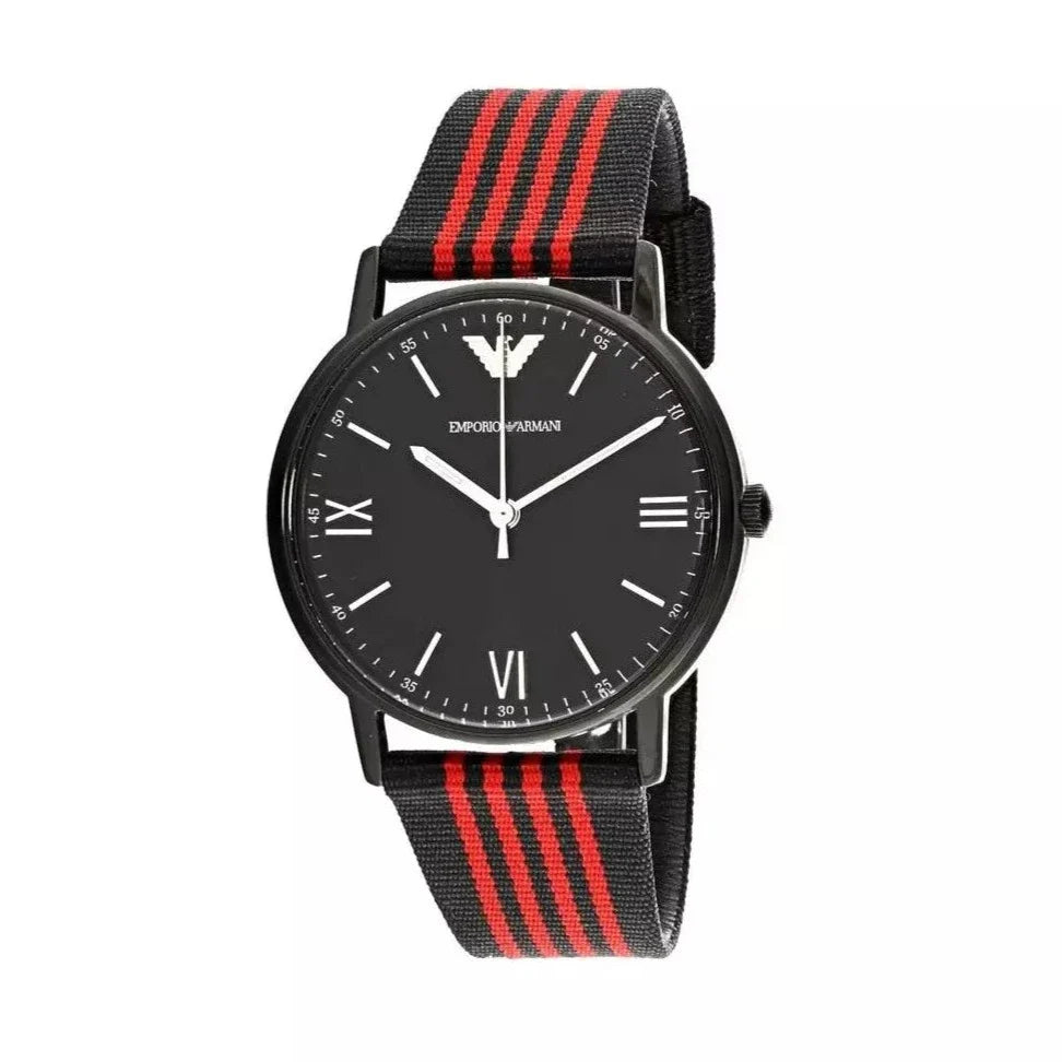  Shop Authentic Emporio Armani Kappa Black Dial Two Tone NATO Strap Watch For Men - AR11015 - Luxxuri