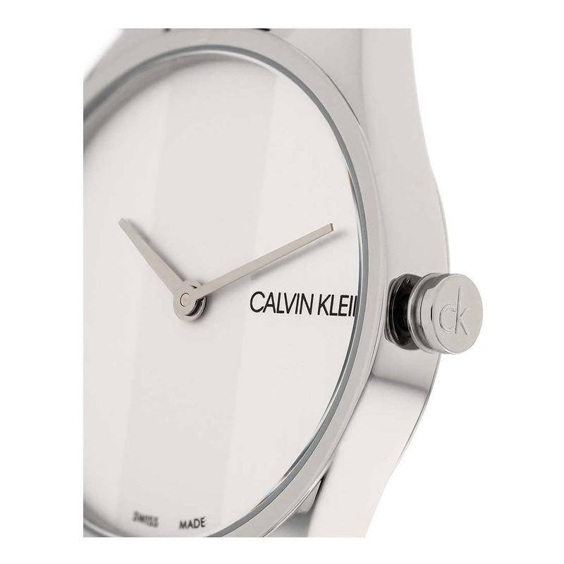  Shop Authentic Calvin Klein Rebel White Dial White Leather Strap Watch for Women - K8P231L6 - Luxxuri